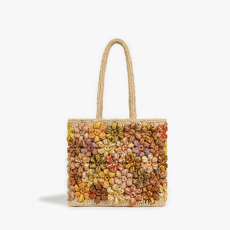 BEAUTODAY 토트 백 여성 라피아 혼합 색상 짠  - Women'S Raffia Bags 리뷰 및 가격